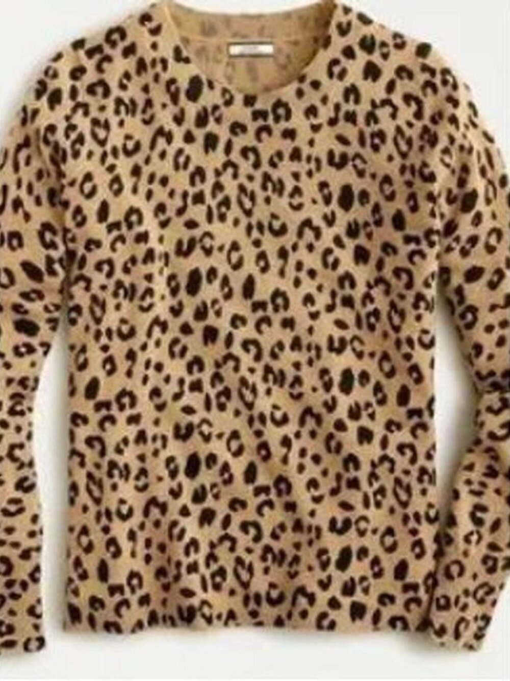 J. Crew Animal Print Cashmere Sweater - Picture 2 of 2